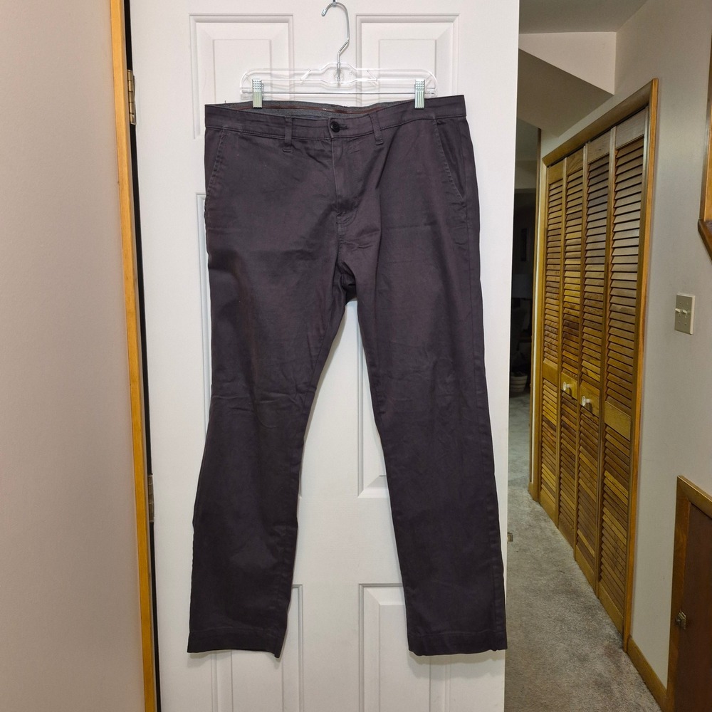 JACHS New York Mens Charcoal Gray Stretch Cotton Chino Pants 36x32 J22C-199-CHA